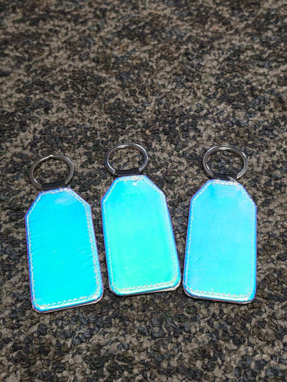 Assorted Keychains Key Ring Set Of 3 Printed Design - Picture 2 of 2